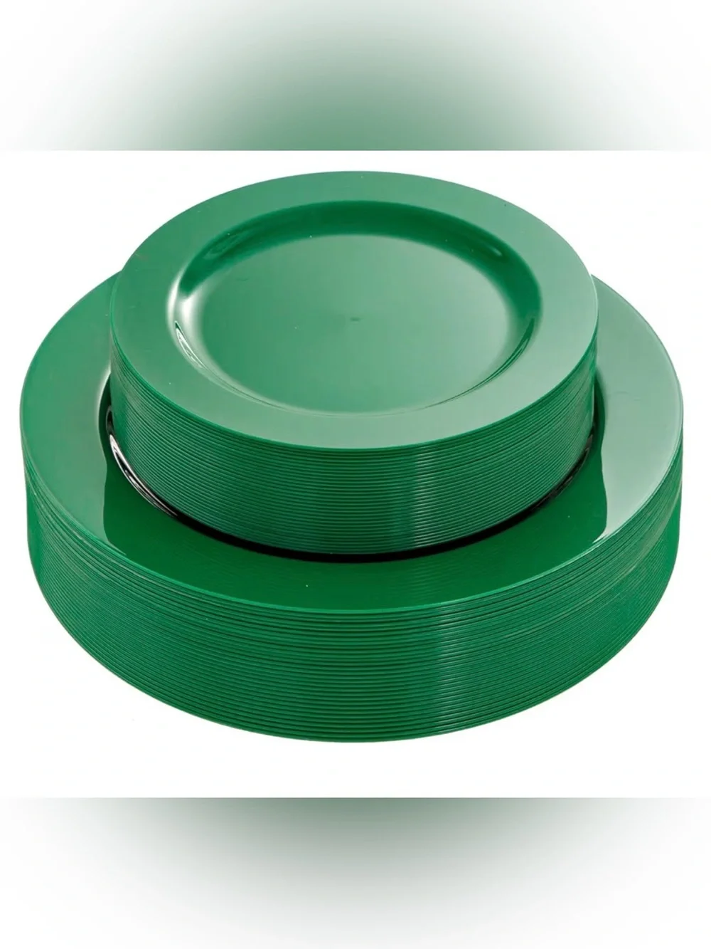 60PCS Green Plates & St. Patrick's Day Plates-Heavy Duty Dark Green For Party